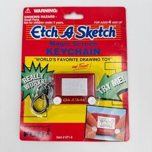 Mini Etch A Sketch Magic Screen Keychain Really Works Toy Basic Fun Ohio Art